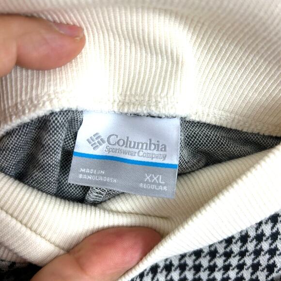 Columbia Women’s 2XL Houndstooth Pattern Wide Waistband Pull On Jogger Pants - Picture 4 of 6